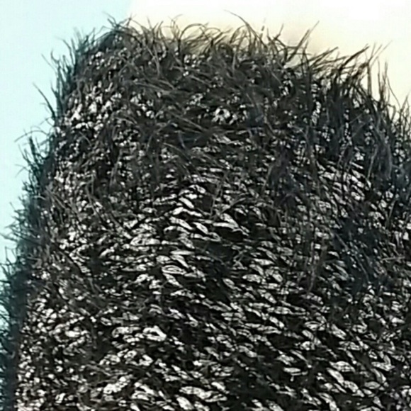 Rock & Republic Black/Silver Eyelash Sweater Sz S - Picture 4 of 7